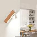 Axyaa Solid Wood LED Wall Lamp | Adjustable Nordic Bedside Lighting