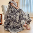 Axyaa Double-Layer Milk Fleece Blanket - Cozy, Warm, and Stylish