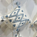 Axyaa Plush Tassel Square Pillow Case for Luxury Sofa Backrest