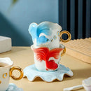 Axyaa Goldfish Ceramic Tea Cup Exquisite Afternoon Camellia Mug