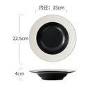 Axyaa Ceramic Soup Bowl Salad Plate Pasta Bowl Set for Molecular Cuisine