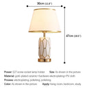 Axyaa Contemporary Ceramic Table Lamp LED Dimming Desk Light for Home Living Room
