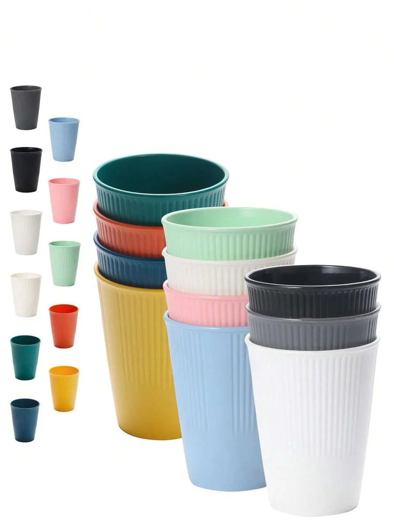 Axyaa Reusable Plastic Cups - Set of 11 - Multi-color PP Material