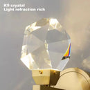 Axyaa Crystal LED Wall Sconce - Copper Indoor Lighting Fixture