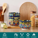 Axyaa 6-Piece Bohemian Ceramic Cereal Bowls Set for Various Meals