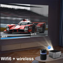 Axyaa 1080P HY350 Auto Focus Android 11 Wifi6 Projector 580ANSI 4K BT5.0 Voice Control