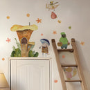 Axyaa Mushroom Animals Nursery Wall Decals Art for Kids Room Girls Bedroom