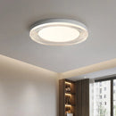 Axyaa White Ring LED Ceiling Chandelier Modern Decorative Lamp for Bedroom Dining Room