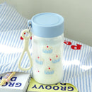 Axyaa Glass Water Bottle With Lid Scales, 430ml Portable Tumbler