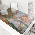 Axyaa Autumn Road Coffee Mat - Absorbent & Anti-Slip Table Drying Mats