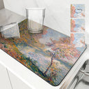 Axyaa Autumn Road Coffee Mat - Absorbent & Anti-Slip Table Drying Mats