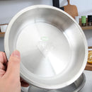 Axya Stainless Steel Round Dinner Plates Serving Tray Fruit Dessert Bowl