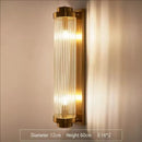 Axyaa Thin Waist Glass Wall Lamp - Gold Black Sconce