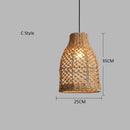 Axyaa Bamboo Rattan Chandelier Pendant Lights LED