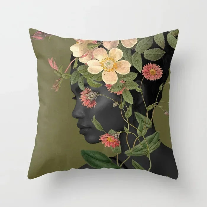 Rose Flora Pattern Pillow Case by Axyaa - Decorative Cushion Covers