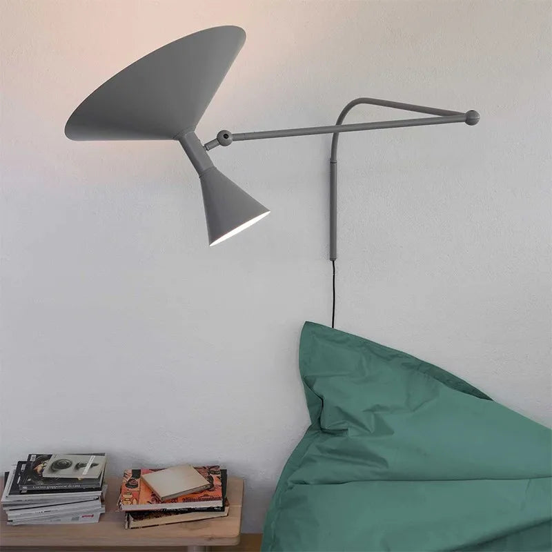 Axyaa Marseille Wall Lamp: Rotatable Industrial Sconce for Living Room & Bedroom