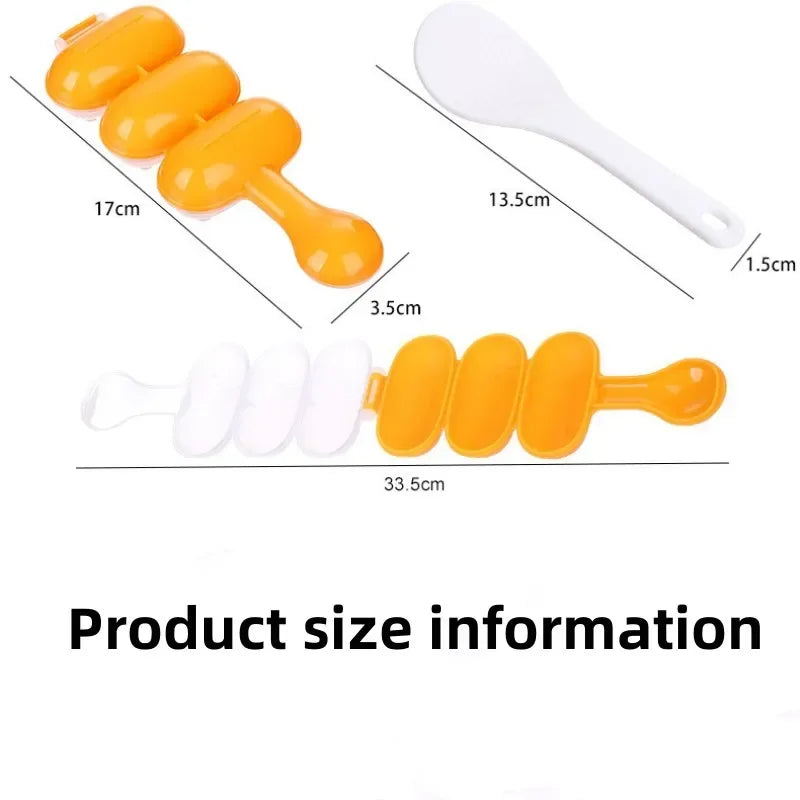 Axyaa Baby Rice Ball Mold Set - Kids Sushi Maker Kit & Vegetable Mould