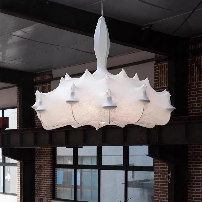 Axyaa Nordic Silk Chandelier Light for Home Decor in Living Room Bedroom Dining Loft