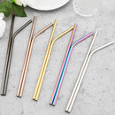 Axyaa Stainless Steel Straw Set with Cleaner Brush Home Bar Accessory