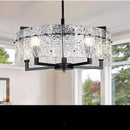 Axyaa Nordic Luxury Glass LED Pendant Chandelier for Modern Living Room & Restaurant