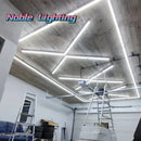 Axyaa Hexagon LED Garage Ceiling Light for Auto Repair Station