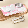 Axyaa Cartoon Kids Dinning Plate for Fruit Salad, Picnic, Microwave - Large Capacity