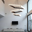 Axyaa Modern Art Piano Chandelier Round Square Lighting for Living Room & Restaurant