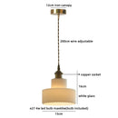 Axyaa Glass Square LED Pendant Lights - Nordic Decor Small Hanging Lamp