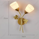 Axyaa LED Flower Glass Wall Lamp E27 Bedroom Decorative Light
