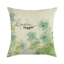 Axyaa Floral Print Linen Pillow Case for Home Decor - 45*45cm
