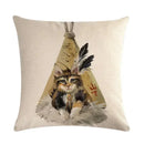 Axyaa Pet Cat Dog Linen Pillowcase 45*45cm - Home Sofa Car Decor