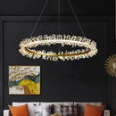 Axyaa Crystal Pendant Ring Chandelier for Luxury Interior Decor