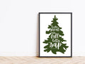 Axyaa Christmas Tree Canvas Print Wall Art Poster for Modern Living Room