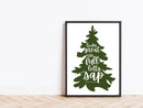Axyaa Christmas Tree Canvas Print Wall Art Poster for Modern Living Room