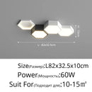 Axyaa Geometric Honeycomb LED Ceiling Lamp: Modern Minimalist Lighting Fixtures for Living Room and Bedroom
