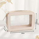 Axyaa Transparent Cosmetic Bag: Large Capacity Makeup Pouch & Toiletry Case