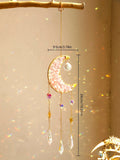 Axyaa Crystal Sun Catcher Prism Ball Moon Rainbow Wind Chimes Home Garden Decoration