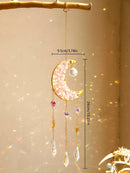 Axyaa Crystal Sun Catcher Prism Ball Moon Rainbow Wind Chimes Home Garden Decoration