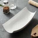 Axyaa White Ceramic Salad Bowl for Restaurant and Hotel Cold Dishes