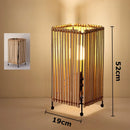 Axyaa Iron Rattan Floor Lamp: Modern Nordic Style LED Lights