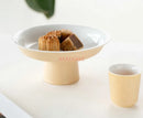 Axyaa High Leg Chinese Tea Tray - Stylish Household Tray for Dim Sum and Fruits