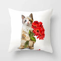 Axyaa Cartoon Cat Animal Sofa Cushion Cover - 45*45 Throw Pillow Home Decor