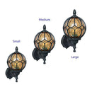 Axyaa Farmhouse Barn Light with Globe Glass Shade Wall Lantern