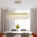Axyaa Gold Branch Crystal Chandelier Light - Rectangular Ceiling Chandelier