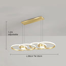 Axyaa Circular Aluminum Chandelier for Dining Table, Bar, Bedroom, Living Room - Pendant Lamp Lighting