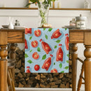 Axyaa Tomato Ketchup Table Runner for Kitchen Dining Room Decor