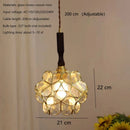 Axyaa Colourful Scandinavian Glass Pendant Lights for Kitchen Dining Room, Brass Led Pendant Lamp