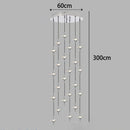 Axyaa LED Staircase Chandeliers: Modern Home Pendant Light Lamps for Living Room