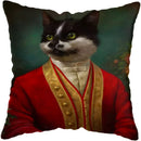 Nordic Cat Dogs Vintage Painting Pillow Cover 45x45cm for Home Hotel Sofa Bed