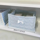 Axyaa Quilted Square Storage Basket: Cute Korean Organizer for Home Decoration